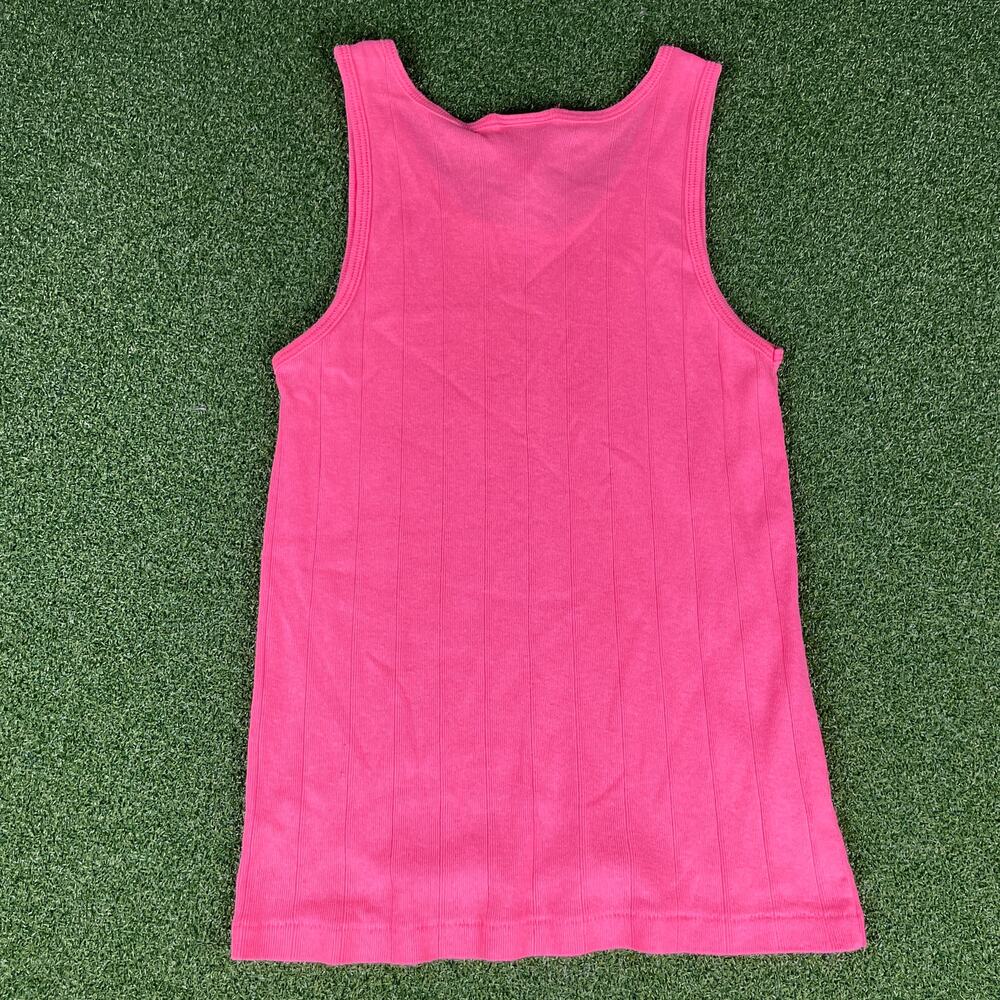 Vintage Backroad Blues Pink Ribbed Tank Top Sz XS - Picture 2 of 6